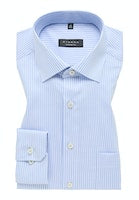 Eterna Comfort Fit Twill Shirt Blue