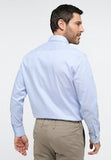 Eterna Comfort Fit Twill Shirt Blue