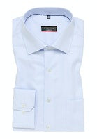 Eterna Modern Fit Texture Shirt Blue