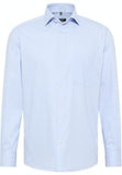 Eterna Comfort Fit Twill Shirt Blue