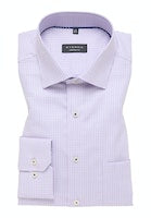 Eterna Modern Fit Check Shirt Lilac