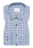 Eterna Comfort Fit Check Shirt Blue