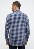 Eterna Check Shirt Dark Blue