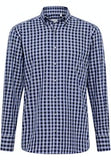 Eterna Check Shirt Dark Blue