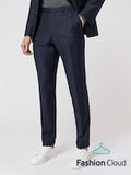 Roy Robson Regular Wool Trousers Navy Marine