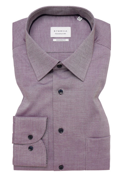 Eterna Modern Fit Oxford Shirt Red