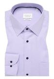 Eterna Modern Fit Houndstooth Shirt Lilac
