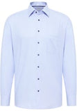 Eterna Modern Fit Houndstooth Shirt Blue