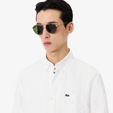 Lacoste Linen Button Down White