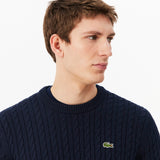 Lacoste Cable Knit Sweater Navy