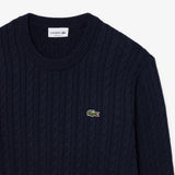 Lacoste Cable Knit Sweater Navy