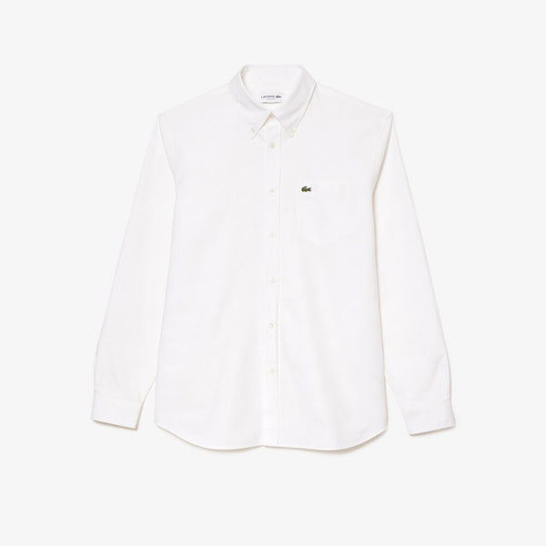 Lacoste Long Sleeve Button Down Oxford White