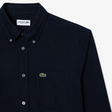 Lacoste Long Sleeve Button Down Oxford Shirt Navy