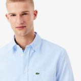 Lacoste Long Sleeve Button Down Oxford Blue