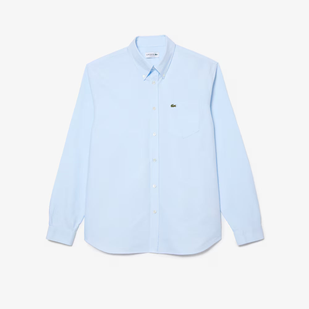 Lacoste Long Sleeve Button Down Oxford Blue