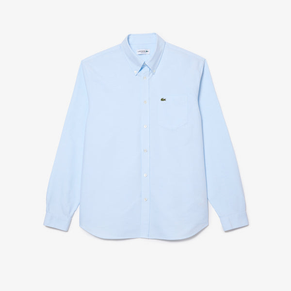 Lacoste Long Sleeve Button Down Oxford Blue