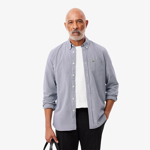 Lacoste Gingham Shirt Navy