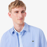 Lacoste Check Shirt White/Blue