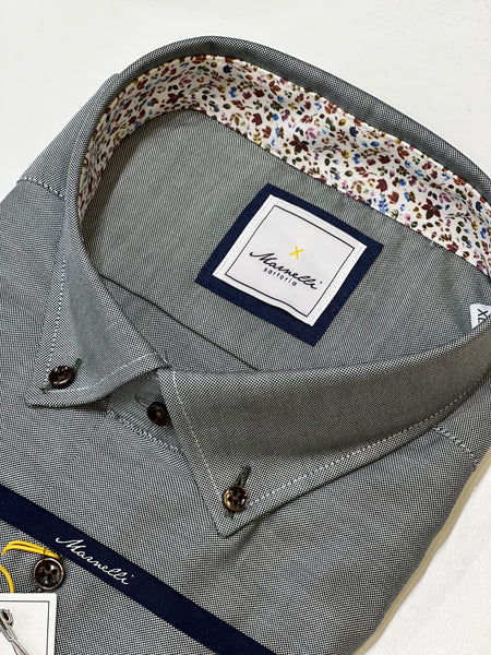 Marnelli Button Down Print Grey