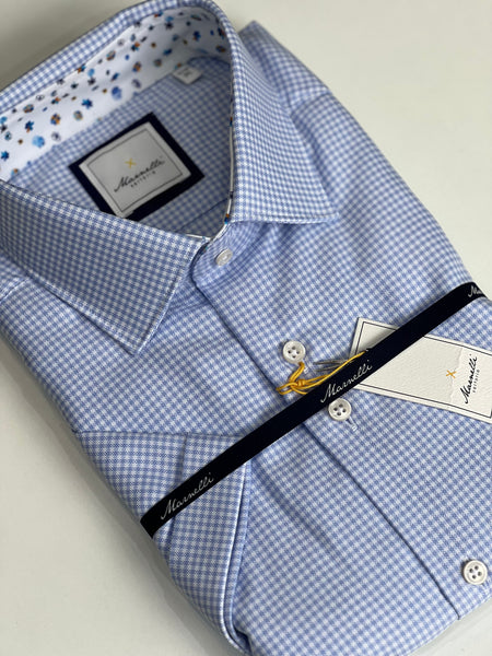 Marnelli Short Sleeve Oxford Light Blue