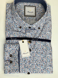 Marnelli Button Down Print Shirt Cluster Blue