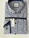 Marnelli Button Down Print Shirt Cluster Blue