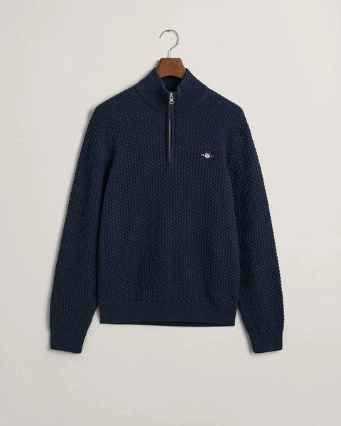 Gant Texture Half-Zip Sweater