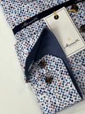 Marnelli Button Down Print Shirt Cluster Blue