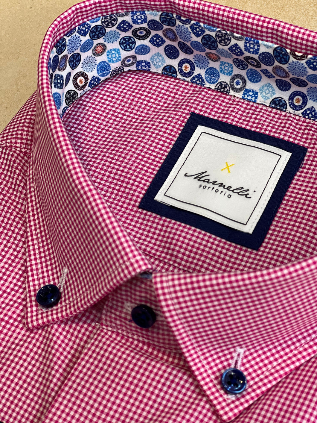 Scott A09/101ss             Gingham Bright Red