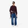 Lacoste Long Sleeve Polo Burgundy