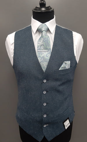 Remus Uomo Blue Leo Waistcoat 52364/Wool 28 Dark Blue