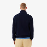 Lacoste Heavy Knit Half Zip Navy