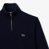Lacoste Heavy Knit Half Zip Navy