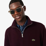 Lacoste Knit Half Zip Bordeaux