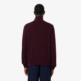 Lacoste Knit Half Zip Bordeaux