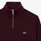 Lacoste Knit Half Zip Bordeaux