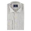 Marco Manzini Linen Stripe Shirt Forest