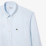 Lacoste Linen Button Down Sky Blue