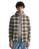 Gant Flannel Check Shirt Dark Cactus