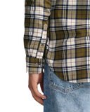 Gant Flannel Check Shirt Dark Cactus