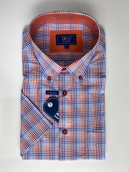 DG's Drifters Multi Check Shirt Orange