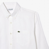Lacoste Linen Button Down White