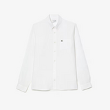 Lacoste Linen Button Down White