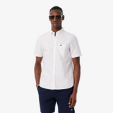 Lacoste Short Sleeve Oxford White