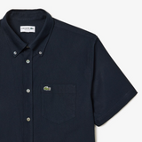 Lacoste Short Sleeve Oxford Navy