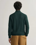 Gant Classic Cotton Half Zip Tartan Green