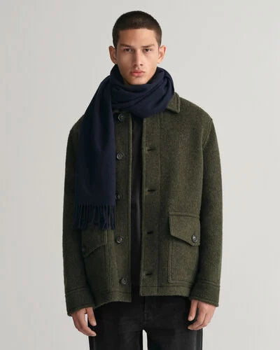 Gant Wool Scarf Evening Blue