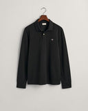 Gant Long Sleeve Shield Polo Black