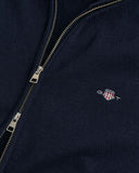 Gant Full Zip Sweater Evening Blue