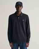 Gant Long Sleeve Shield Polo Black